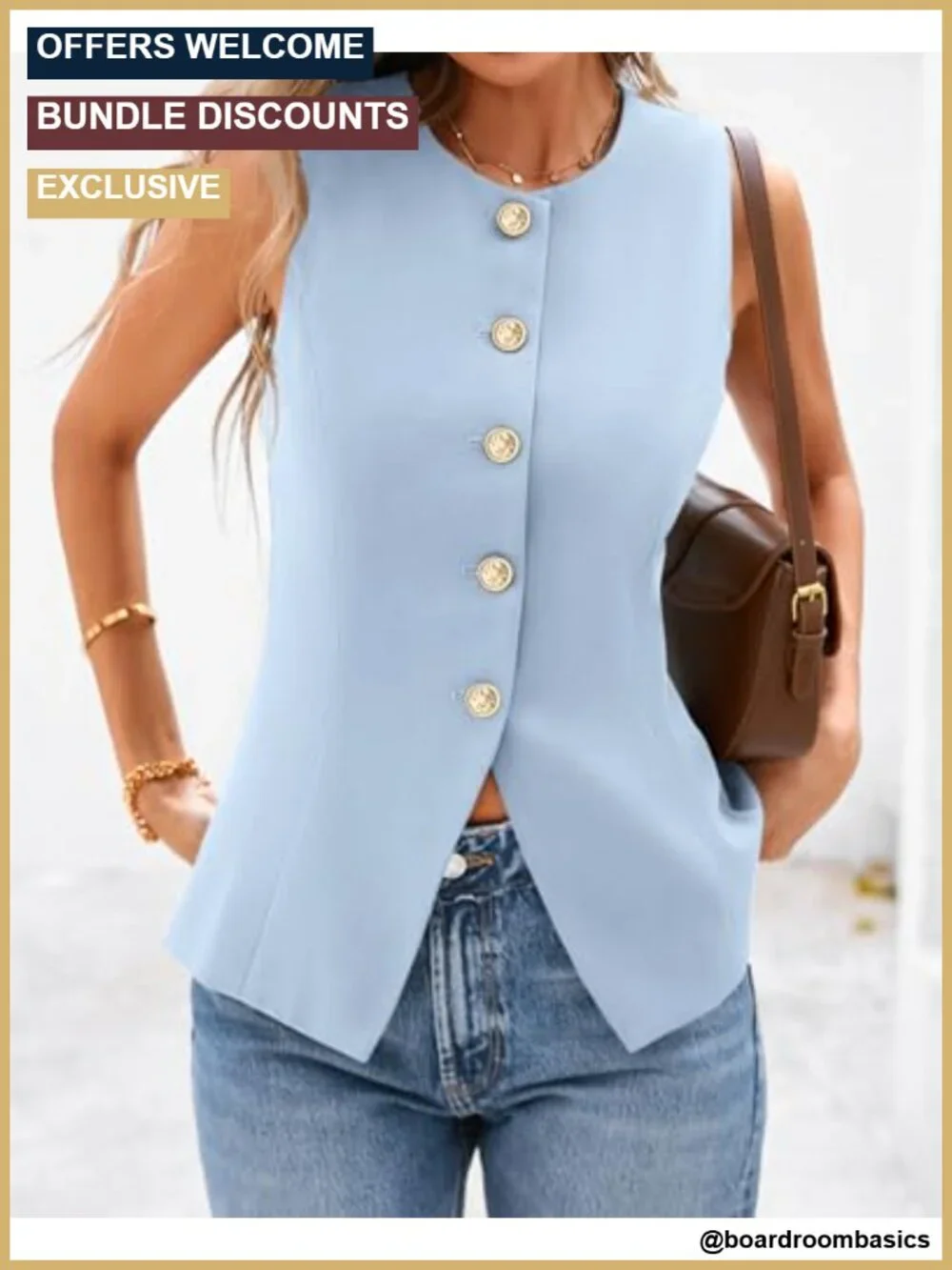 N/A sleeveless blazer